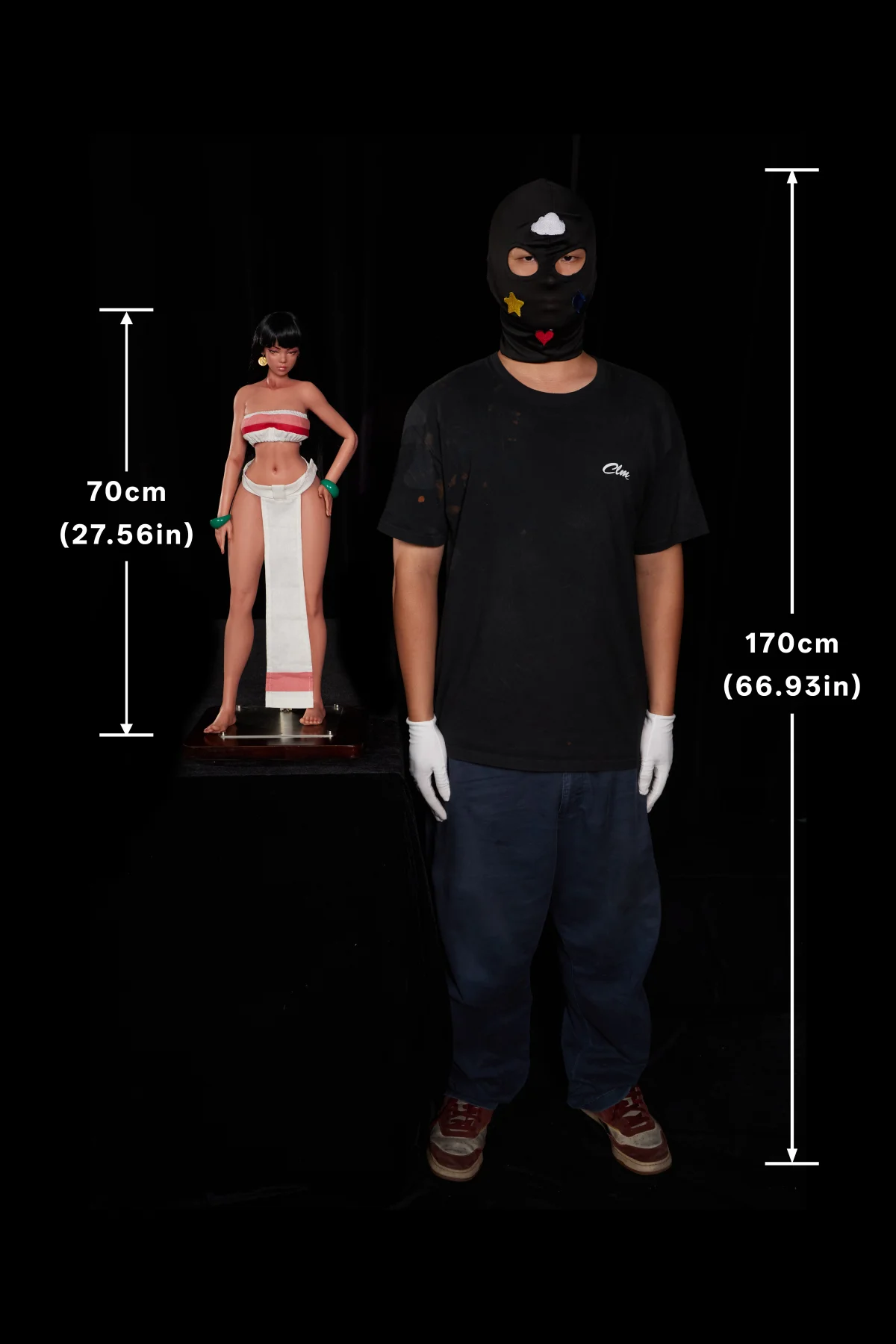 70cm (2ft4) Petite Chest Highly Posable Silicone Sex Doll, Si70cm MO Roxy